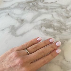 Solid 18k white gold band